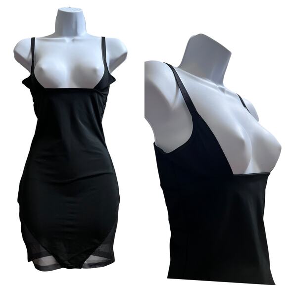 Red Hot by Spanx Black Open Bust  Adjustable Straps Shapewear Full Slip Medium - Picture 1 of 14